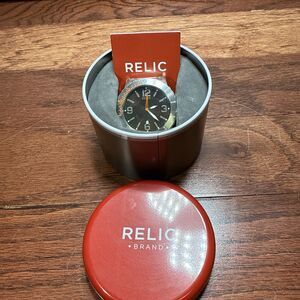 Relic by Fossil Gresham Orange Accent Stainess Steel ZR12047, Men 45MM